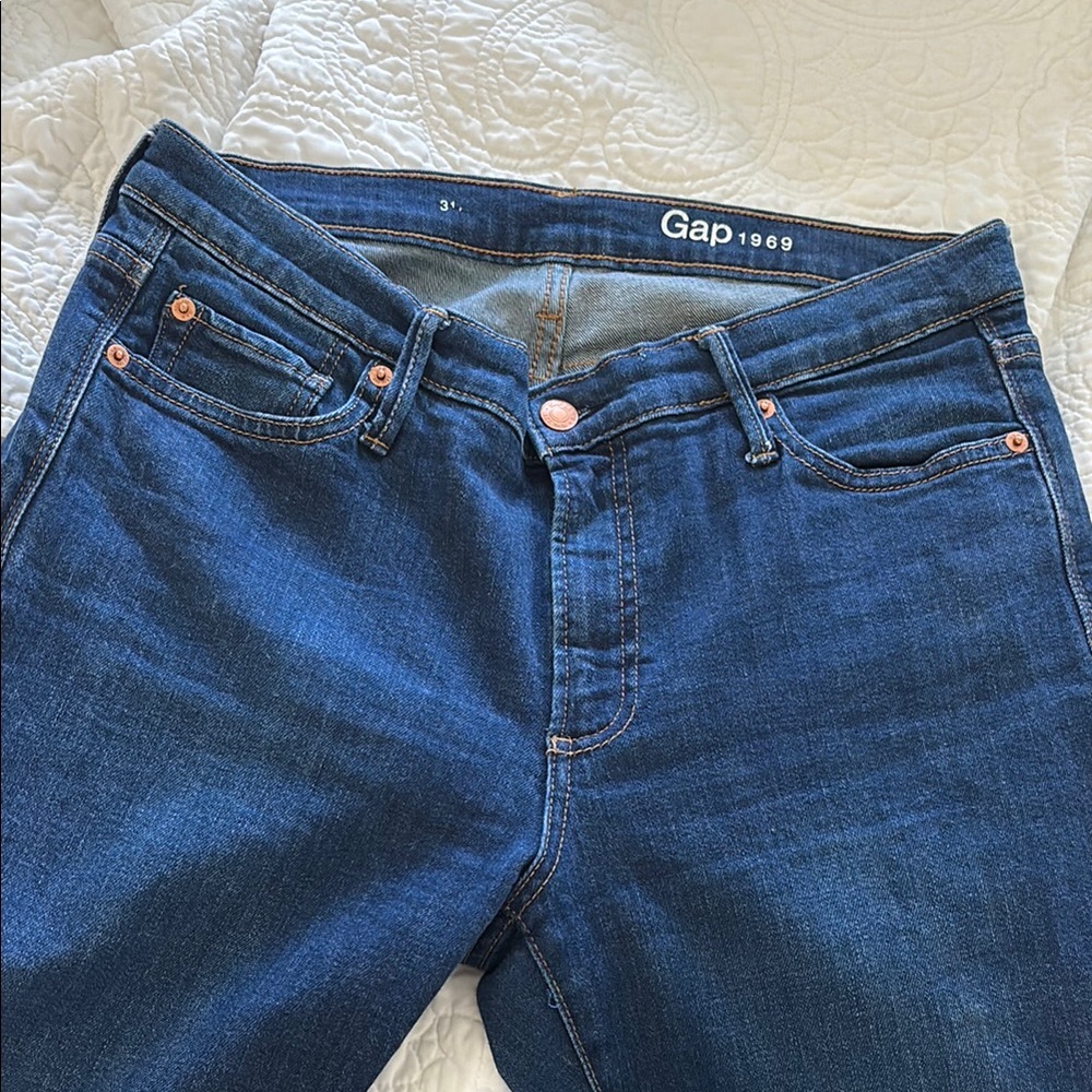 GAP crop kick bright indigo jeans